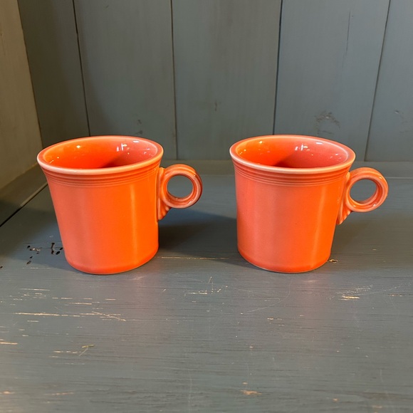 Fiesta Ware Red Coffee/Tea Mugs, Set of 2 - Picture 1 of 8